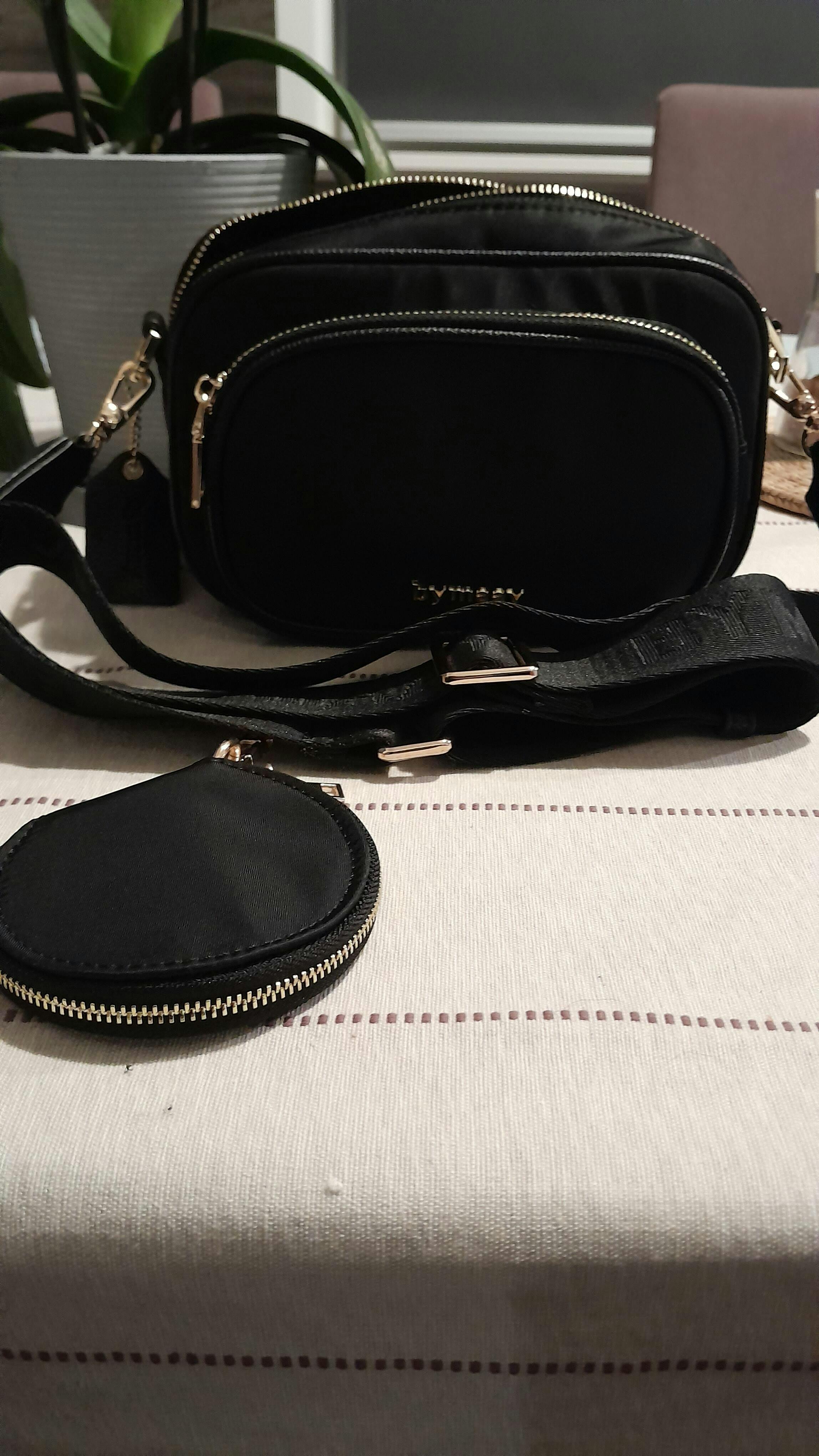 Premium Black Crossbody Bag + Gold Hardware & Eco-Friendly | Bymaay ...