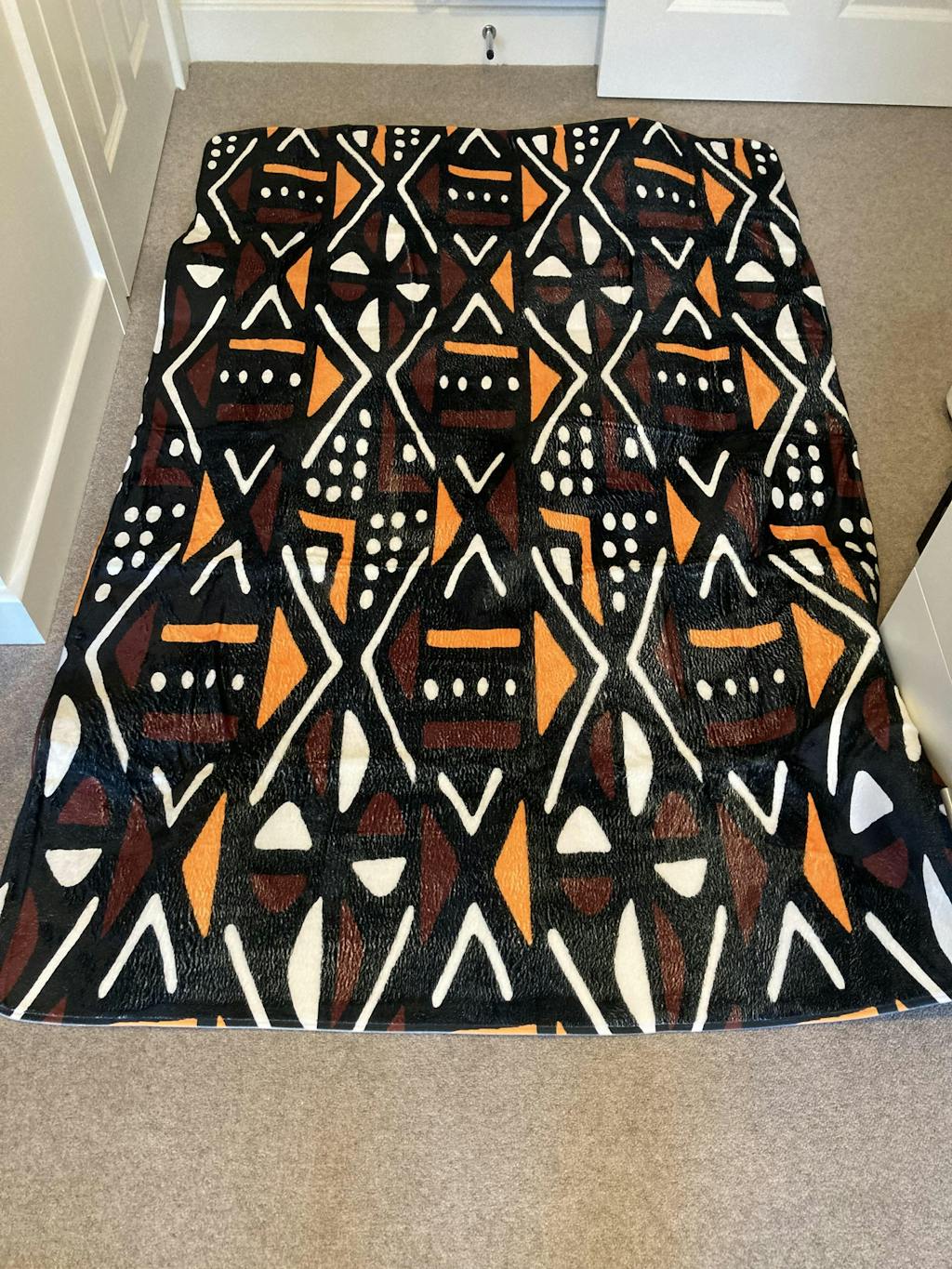 African Mudcloth Print Carpet Rug