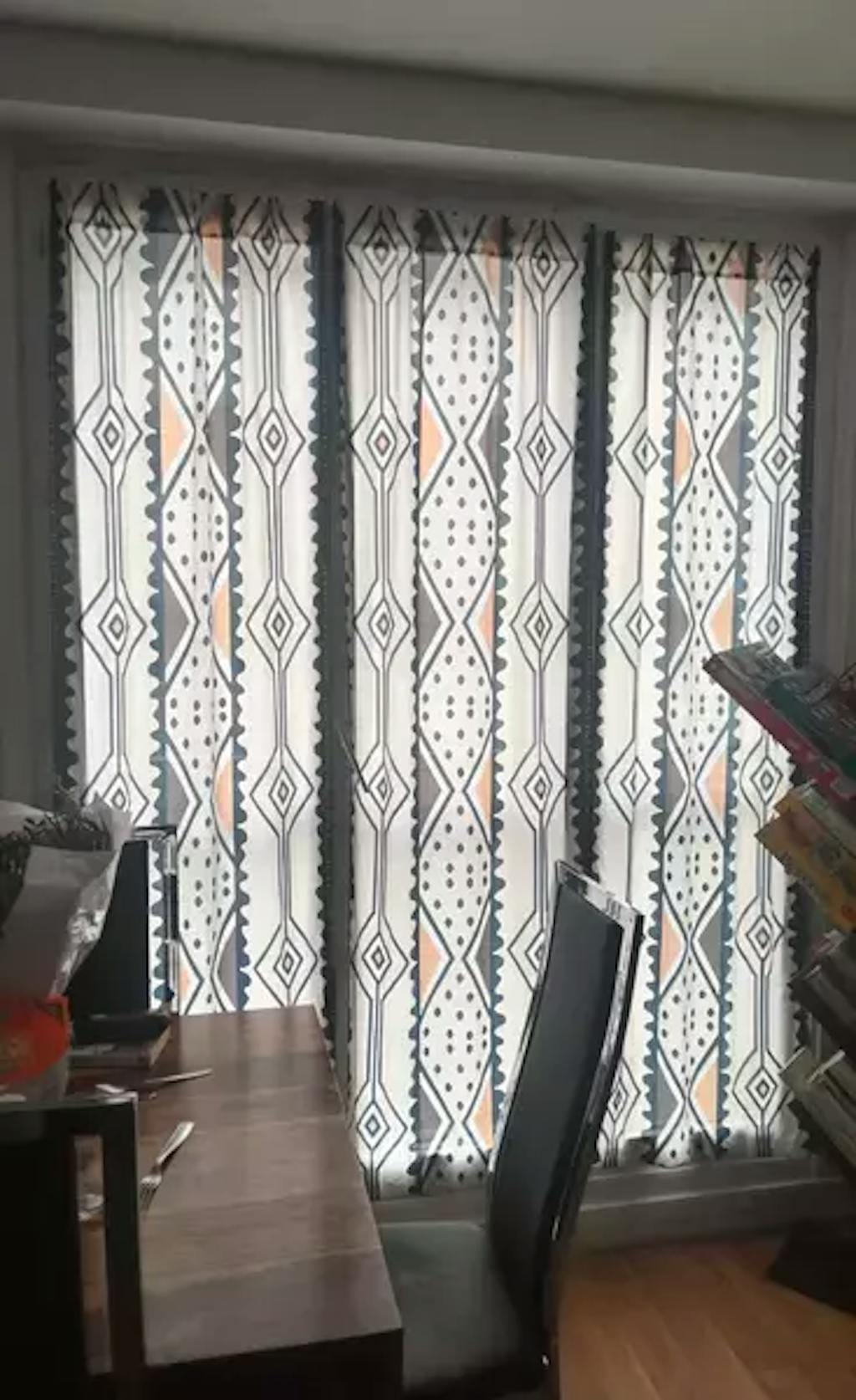 African Mud Cloth Curtains Guaze Fabric (Two Piece)