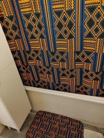 African Bath Mat Kente Print Bathroom Rugs