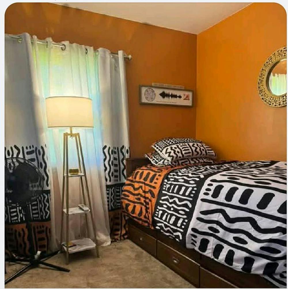 Kuba African Print Curtains Grommet Style (Two-Piece)