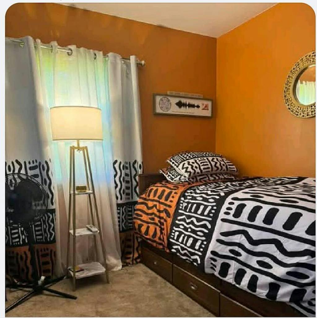 Kuba African Print Curtains Grommet Style (Two-Piece)