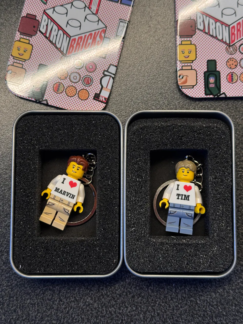 I LOVE Personalised LEGO Figure – Byron Bricks – byronbricks