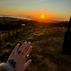 Oval Cut Amethyst Engagement Ring Mossanite Accented Promise Ring