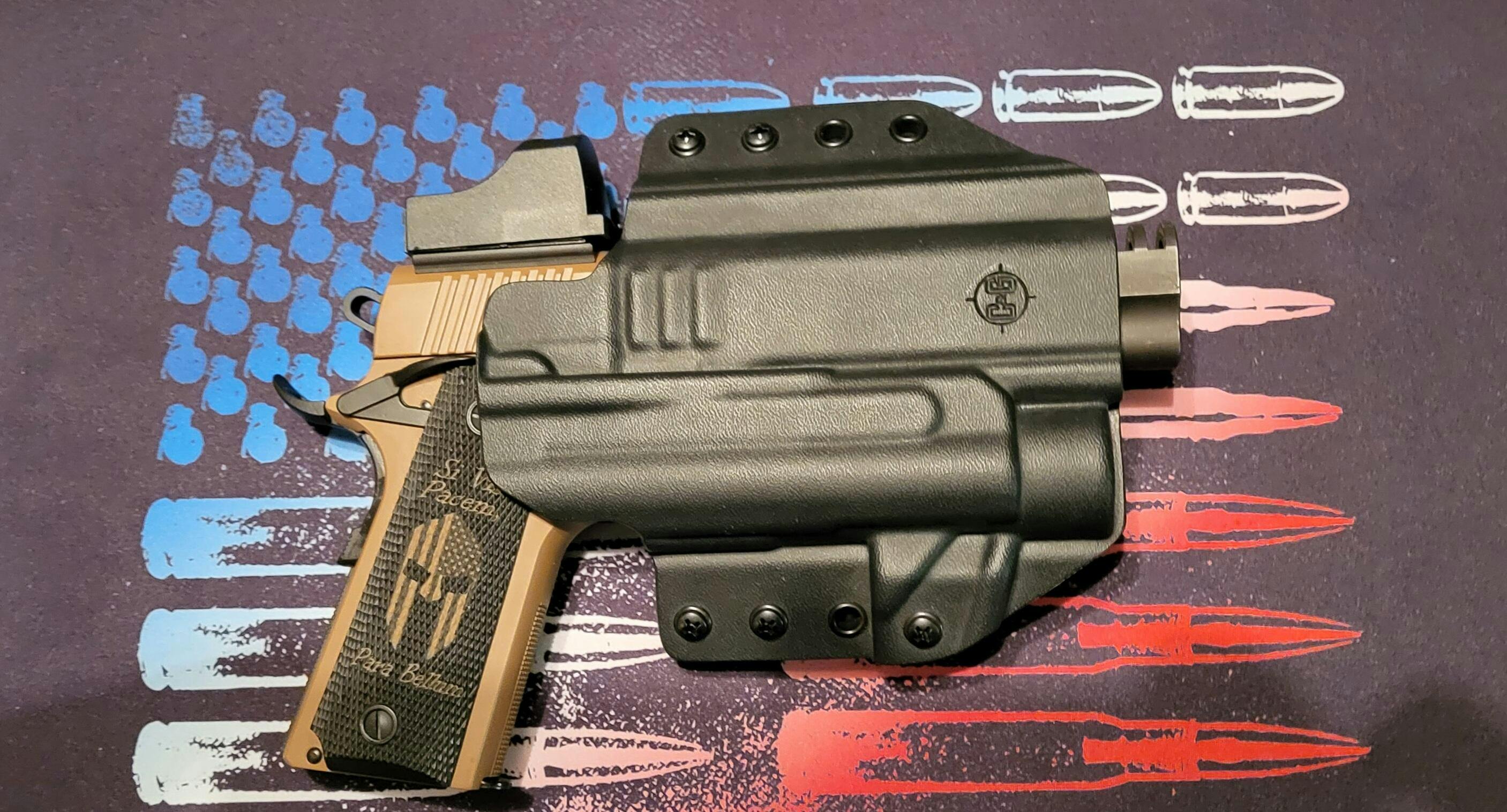 OWB X300 Holster For 1911 With Rail - Right Hand Kydex Holster With Belt Loops