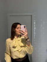 CAMISA LAZO VICHY AMARILLA