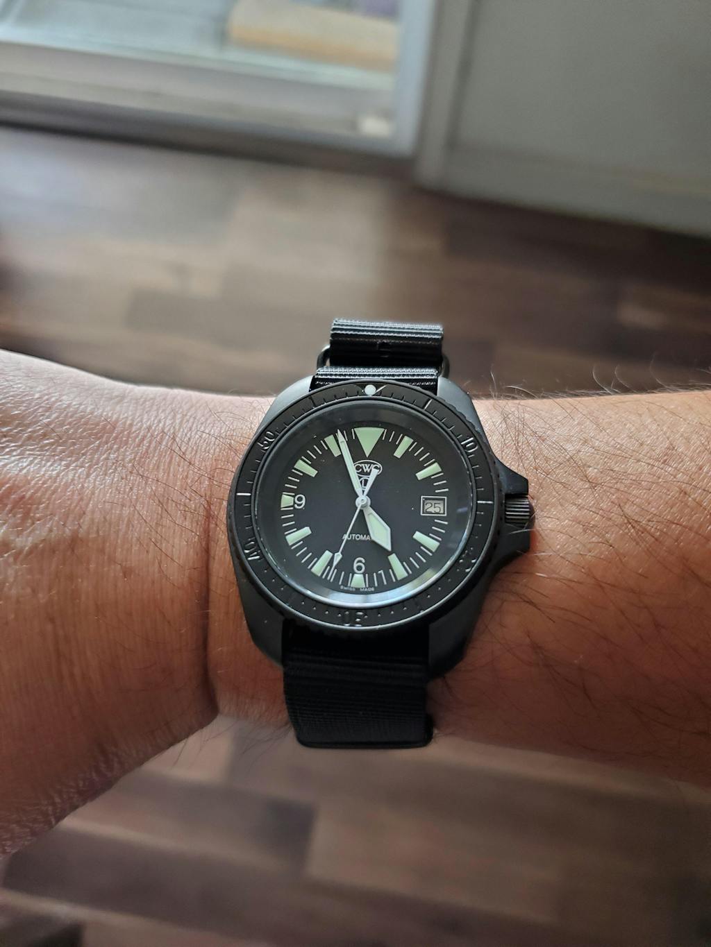 CWC Automatic Divers Watch Mk.2 Black with Date (SF300 AS120-D)