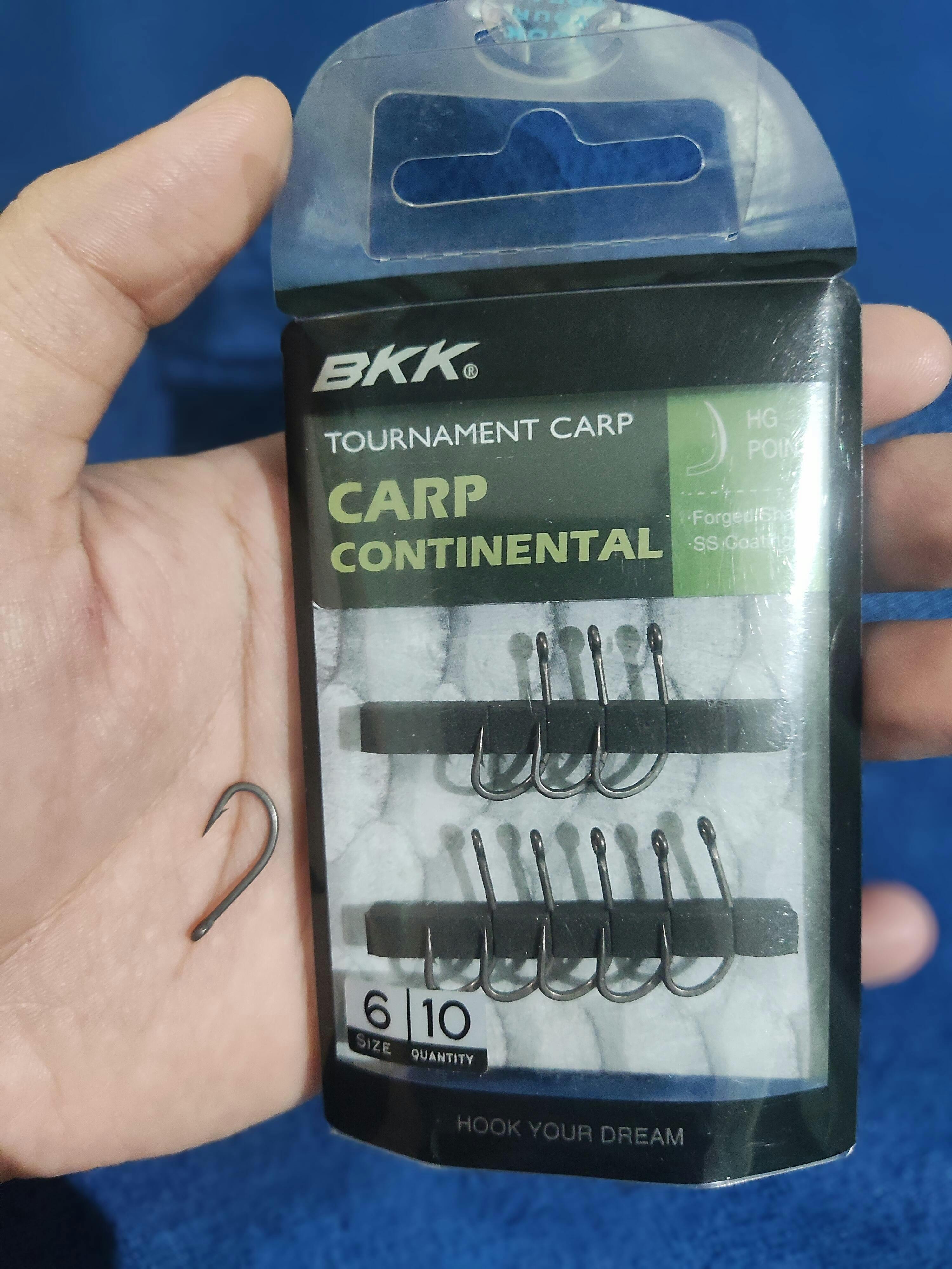 BKK Carp Continental Hook | Size 1-10 | 10 qty | Cabral Outdoors