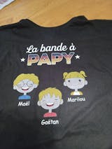 T-shirt La Bande à Papa Papi Sombre Personnalisé - Cadeau Plus