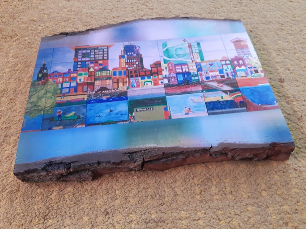 Gepersonaliseerd Fotocadeau op Hout met Schors