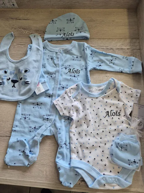 Kit de naissance 6 pièces Tigre Bleu | 3 tailles | A personnaliser