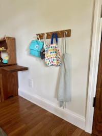 Cherry Wood Coat Racks (Playroom Rack) - 18", 24", or 33.5" long