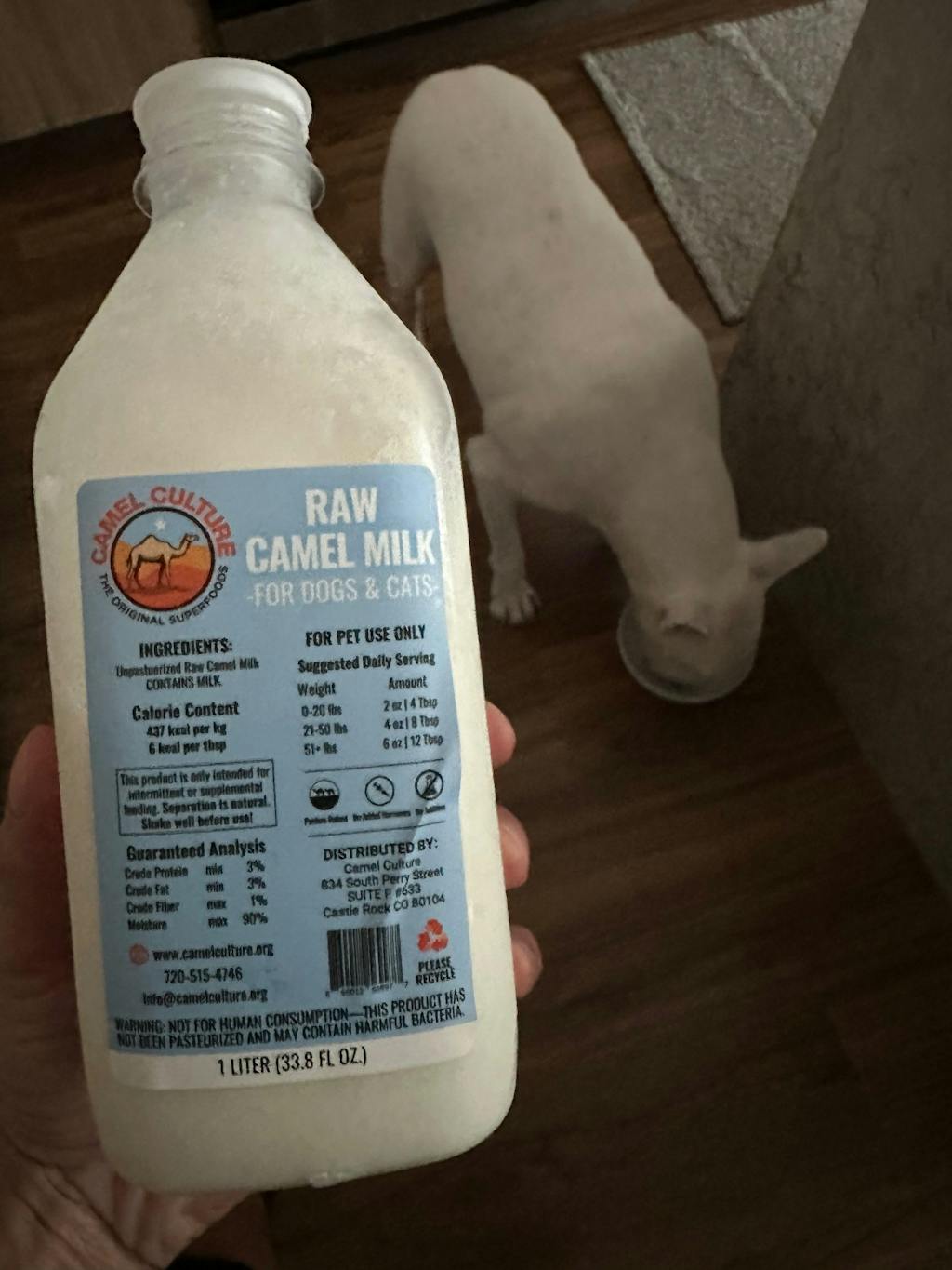 RAW Camel Milk for Pets - Liters (33oz)