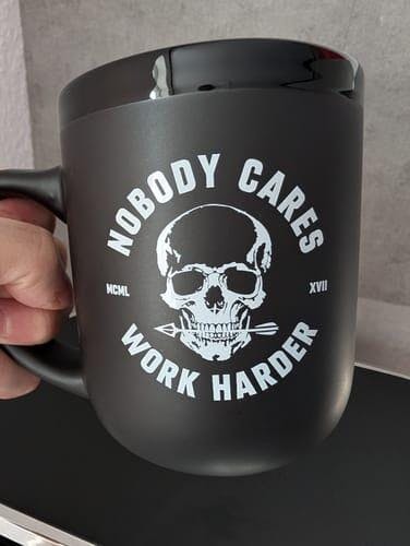 Nobody Cares Skull Mug | 17oz Coffee Mug Nobody Cares Skull Mug | 17oz Coffee Mug