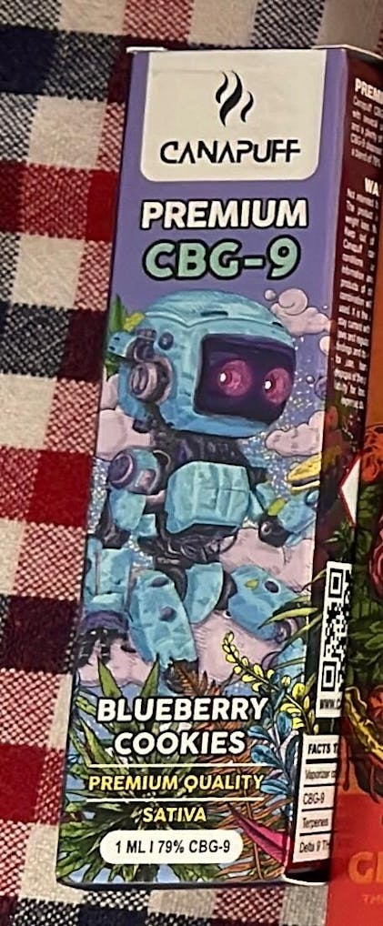 Blueberry Cookie 79% CBG – Canapuff One Use 1ml 🌿🍪