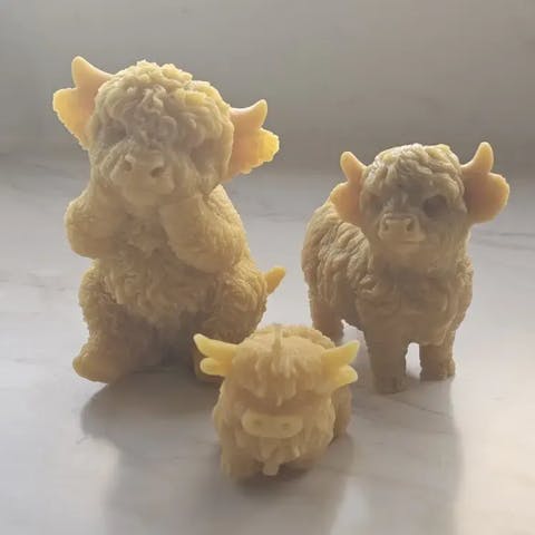 Highland Cattle Cow Silicone Candle Mold