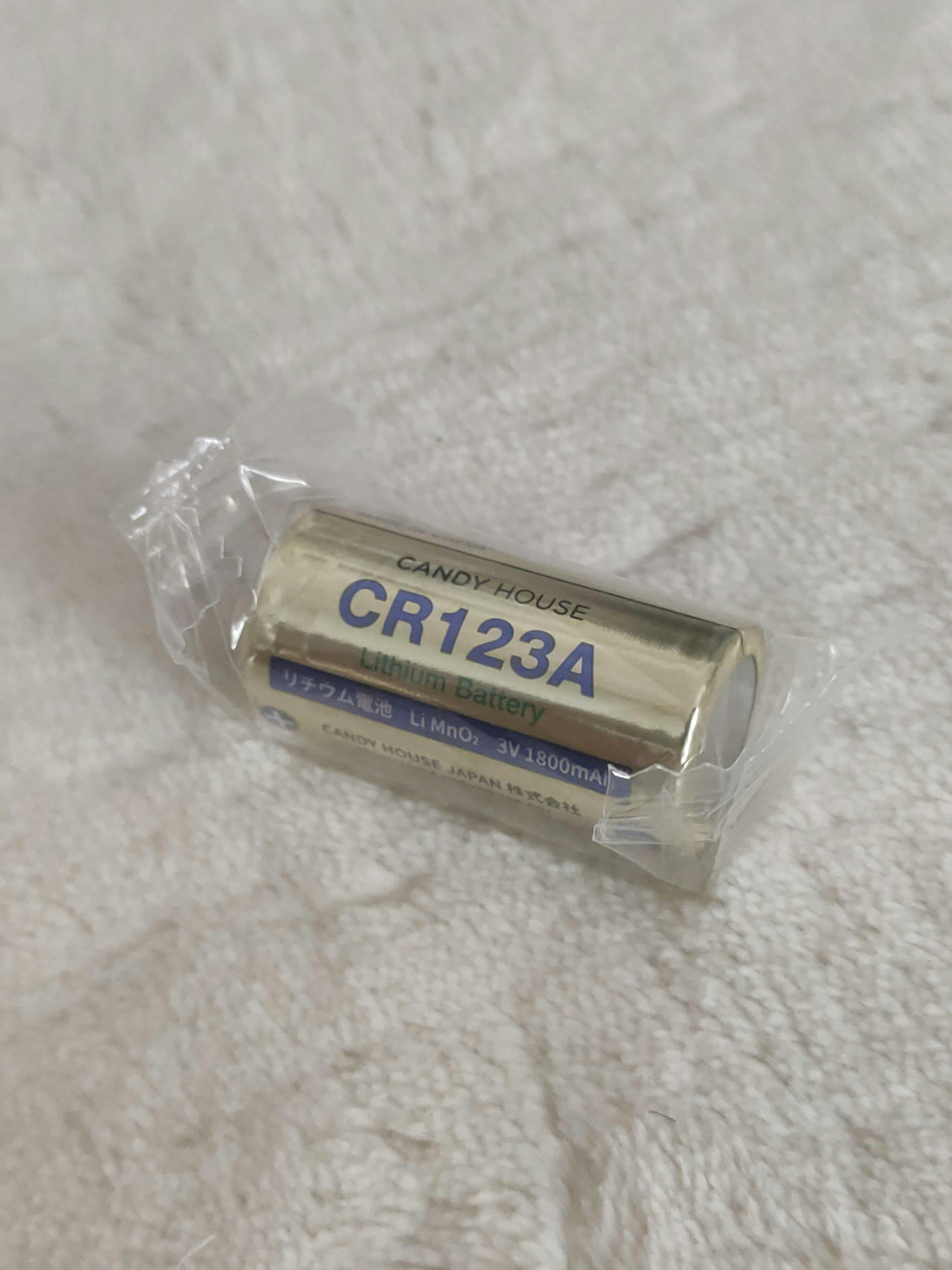 1800mAh高容量CR123A 電池1本 バッテリー【セサミ/フェイスシリーズ