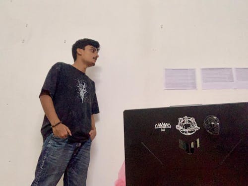 Crypted Glyph Oversized tee [ACID WASHED-BLACK ASH]