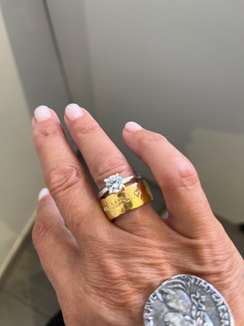 LOVEMENT – 1 Karat Verlobungsring Silber mit Stein "Aurora"