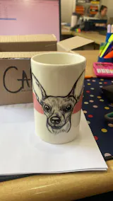 Pet Portrait Pencil Holder
