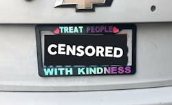 Small Heart License Plate Bolts