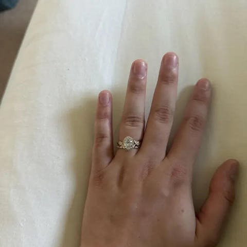 Marquise And Round Wedding Band In Open Gap Setting