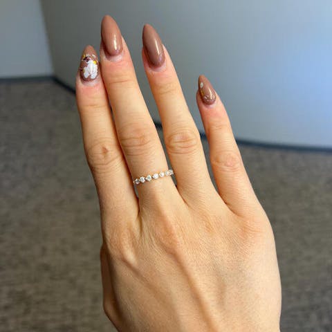 Half Eternity Band In Round Cut style