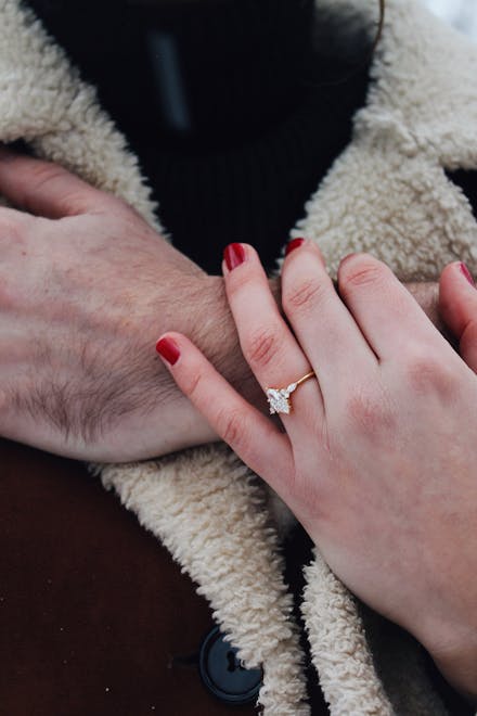 Marquise Engagement Ring In Muse Setting