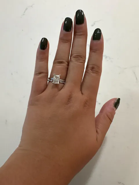 Marquise And Round Wedding Band In Open Gap Setting