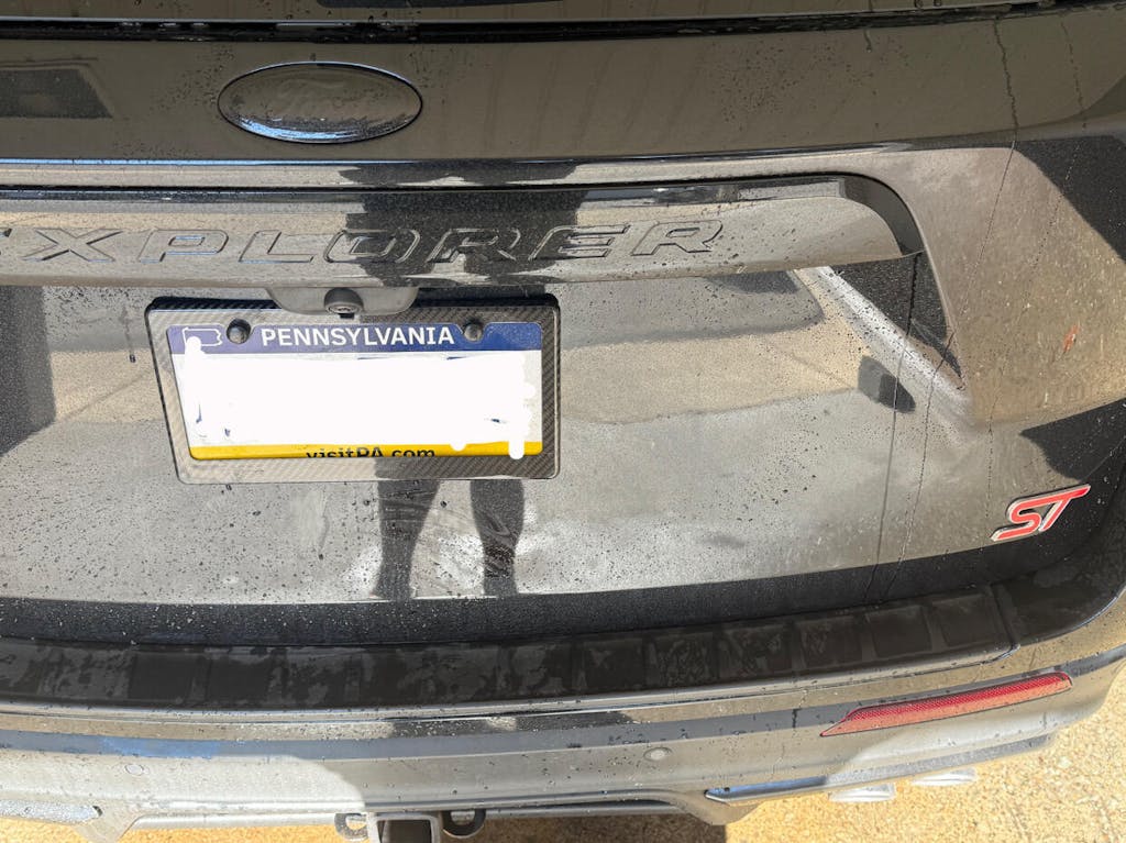 Carbon Fiber License Plate Frame - 2 Holes Wide Bottom - Gloss Finish