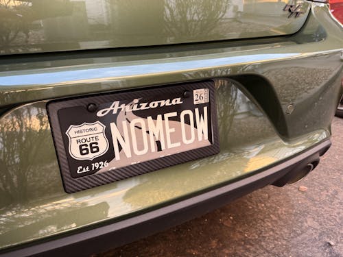 Carbon Fiber License Plate Frame - 2 Holes Wide Bottom - Matte Finish