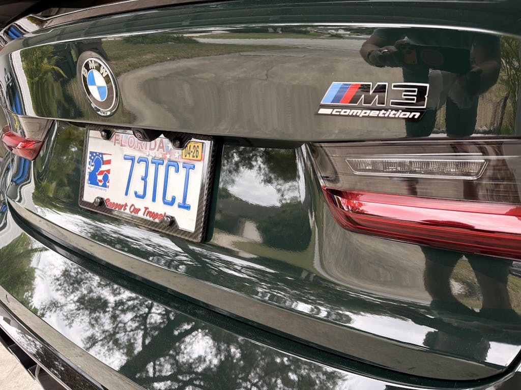 Carbon Fiber License Plate Frame - 4 Holes Minimal - Gloss Finish