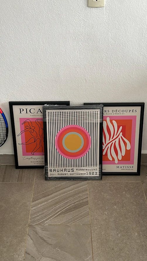Set Bauhaus Naranja y Rosa