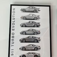 911 Turbo Generationen Poster Hell