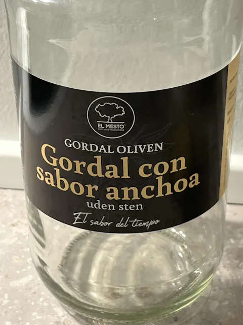 Oliven - Gordal con sabor anchoa - U/sten - 900 g