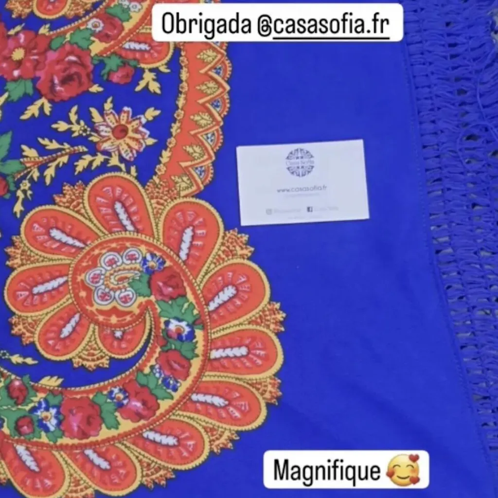 Foulard Portugais Minhoto Bleu Casa Sofia foulard-portugais-minhoto-bleu-casa-sofia