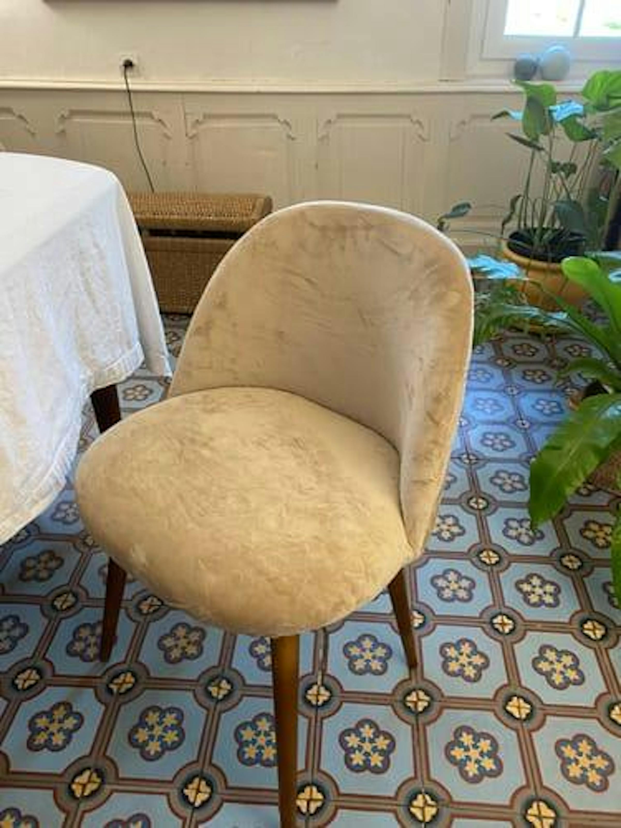 Housse pour chaise Mauricette velours