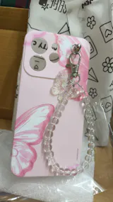 Blush Butterfly Chain Case