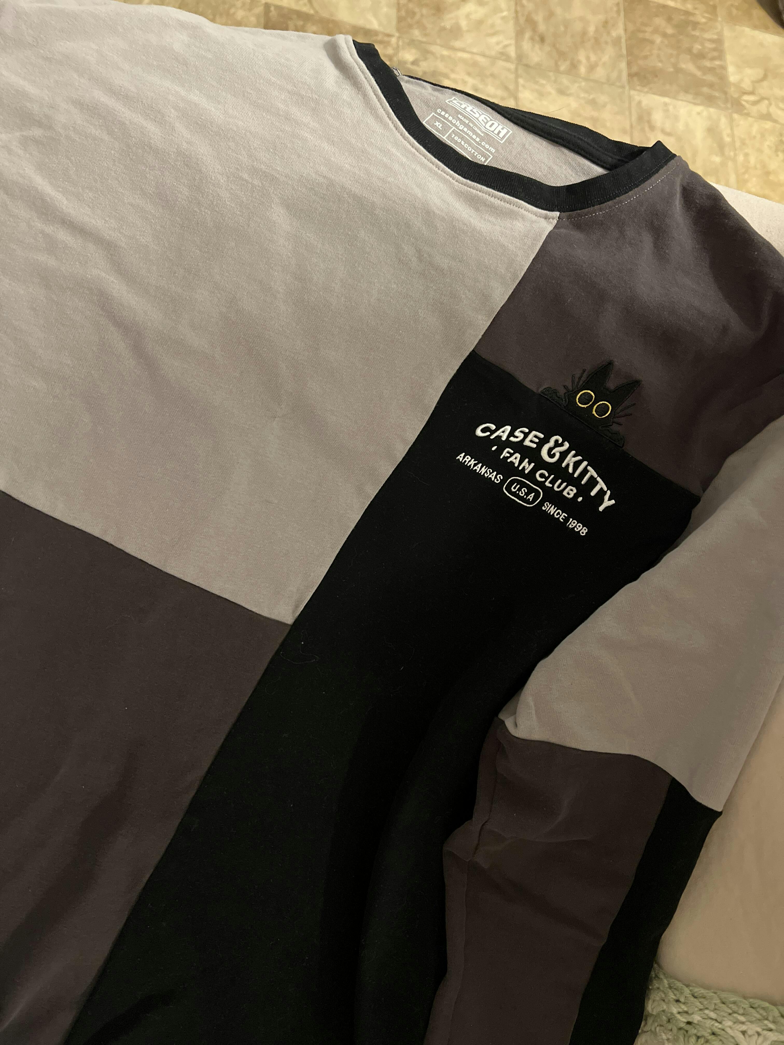 Case & Kitty Fan Club Longsleeve (Black/Grey) – Caseoh Merch Store