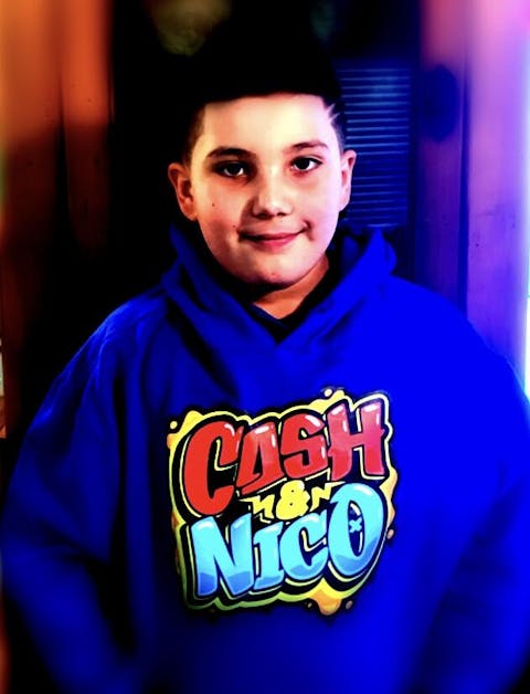 Cash and Nico Blue Graffiti Hoodie