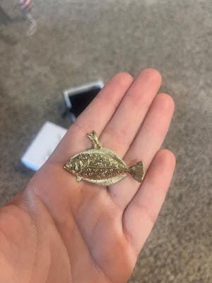 Flounder Fish Necklace