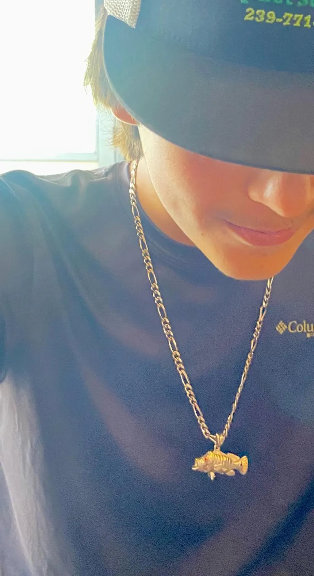 Peacock Bass Fish Necklace