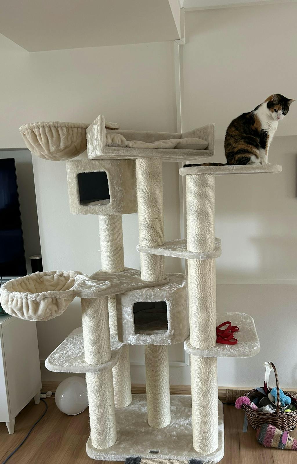 Cat Tree for large cats Cat Empire (Beige) - CatTreeKing USA