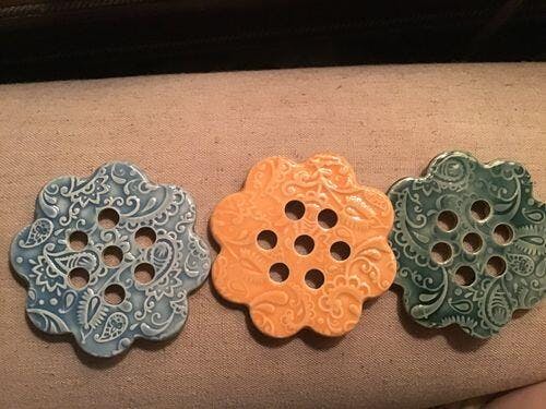 Stoneware Flower Frog for Small Mouth Mason Jar Assorted Colors