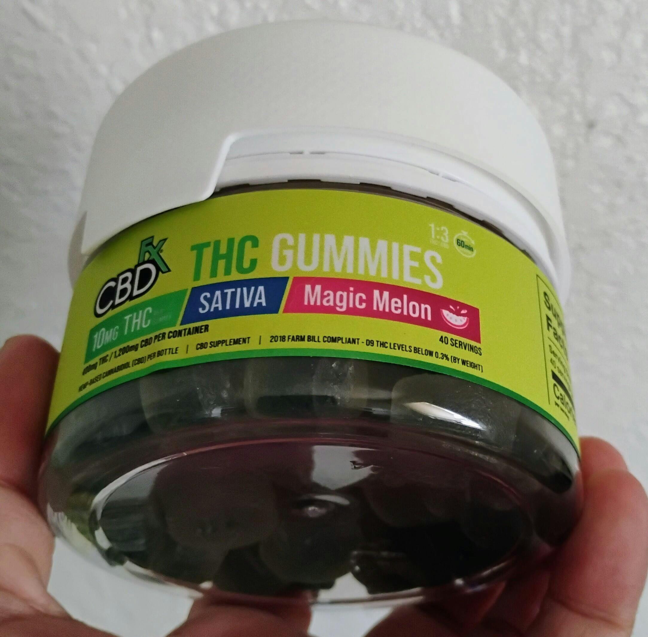 CBD Gummies + THC: Magic Melon Sativa - High Potency - CBDfx.com