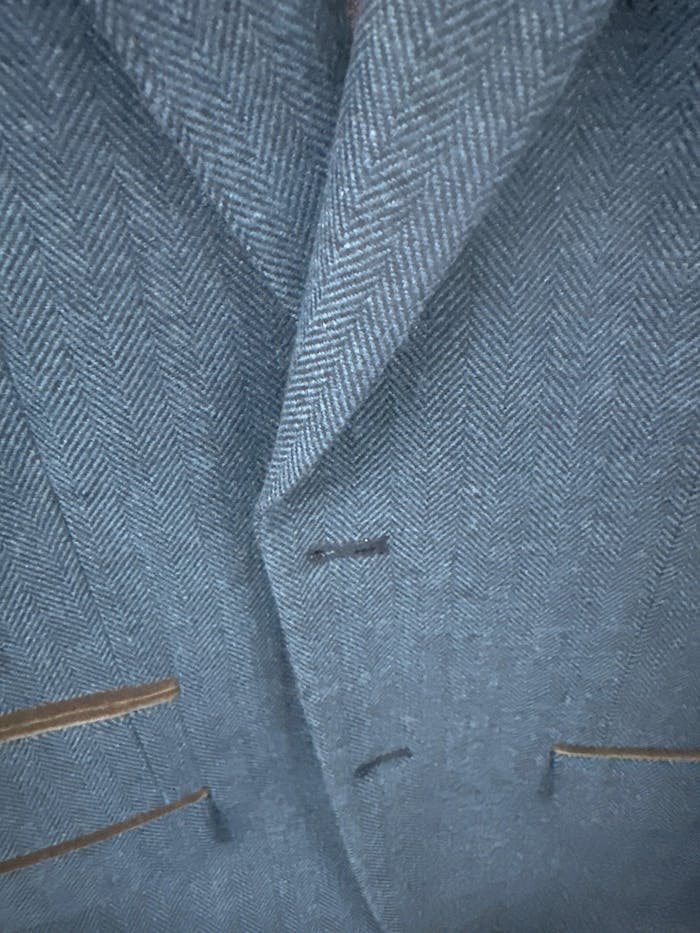 3 Piece Fashion Mens Suit Herringbone Notch Lapel Tuxedos (Blazer+vest+Pants)