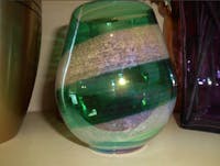 Hand Blown Cremation Glass Votive Holder | Emerald Forest