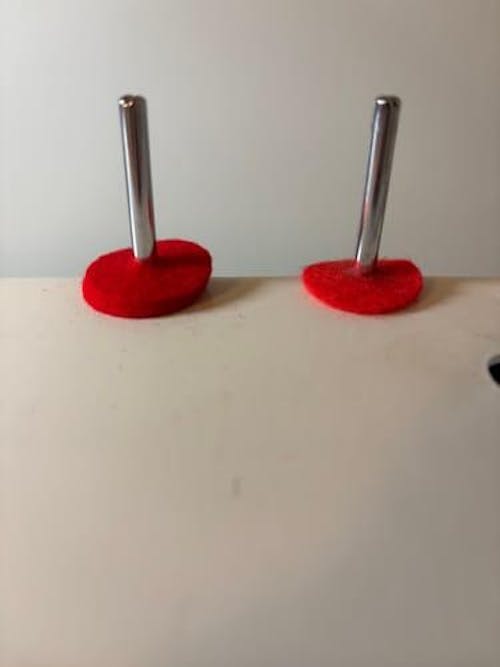 Replacement Spool Pin Felt Pads - Red 3mm Thick, 27mm Diameter - Part # R8879
