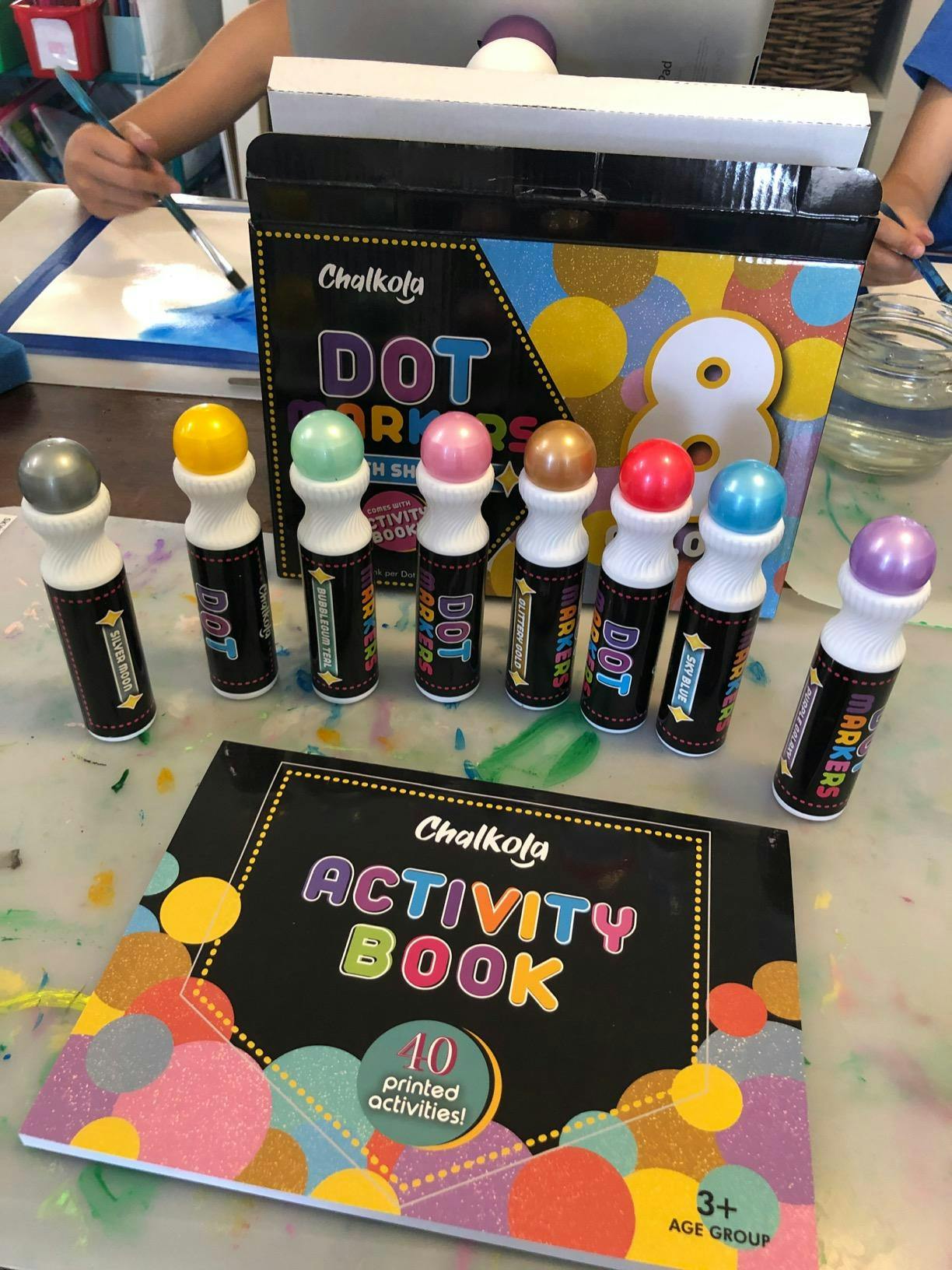 Chalkola 10 Washable Dot Markers for Toddlers with Free Activity