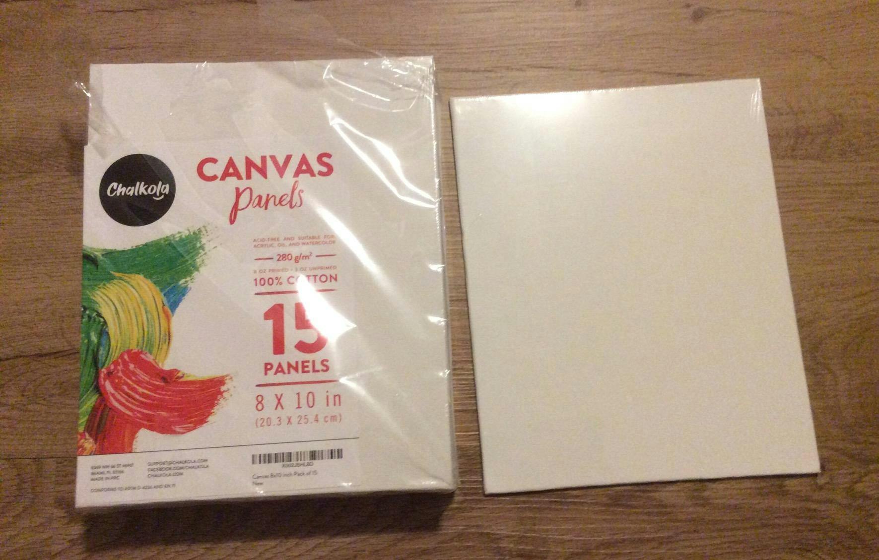 Chalkola Paint Canvases for Painting - (15 Pack) 8x10 Canvas